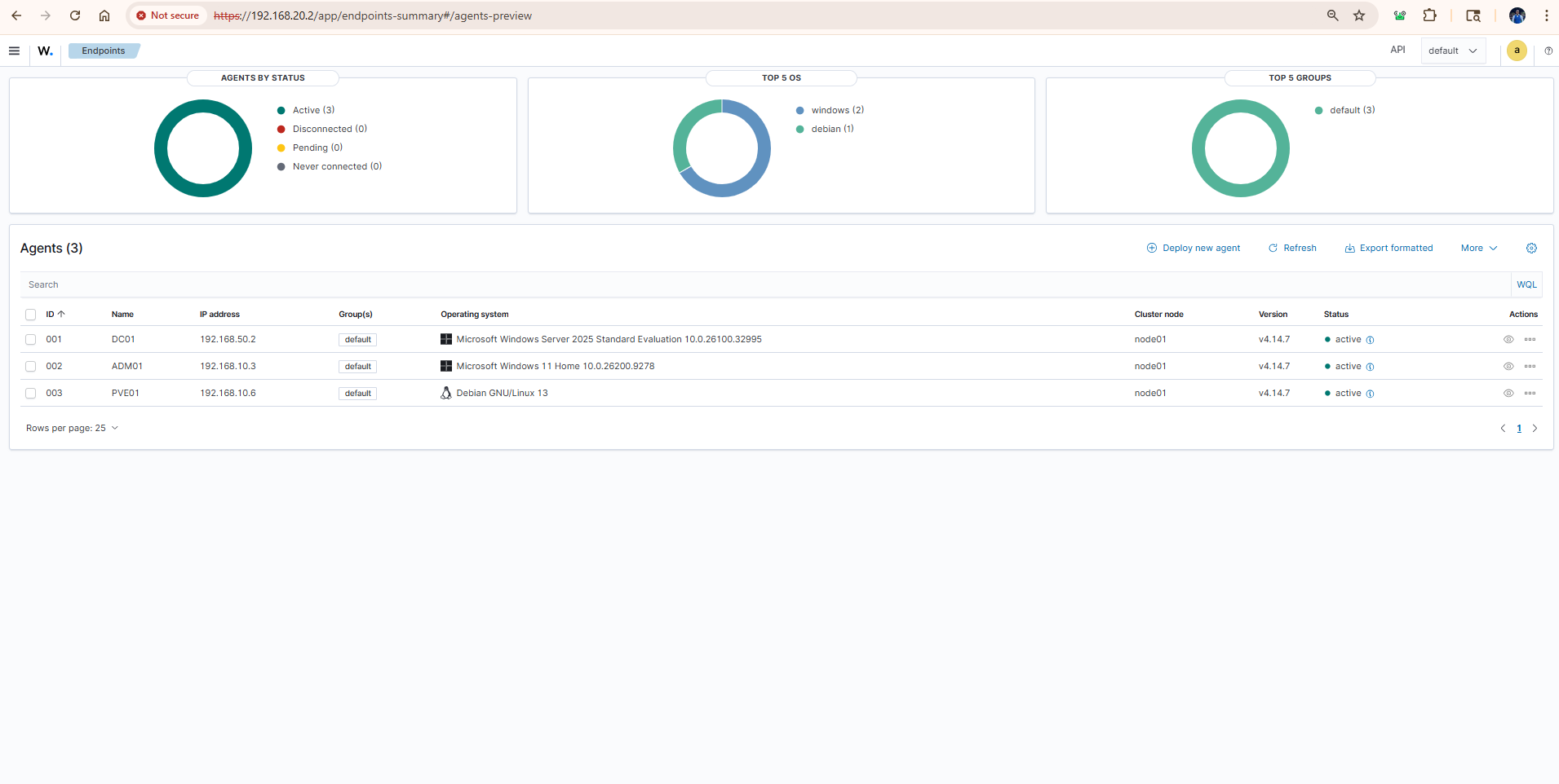 Three agents active across two operating-system families